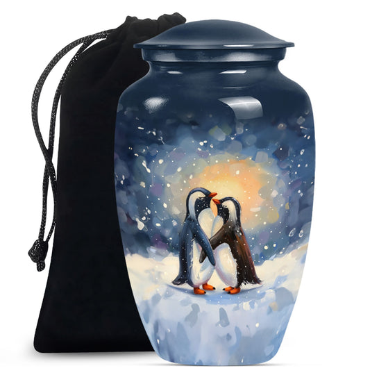 10 Inch Classic Penguin Urn for human ashes.