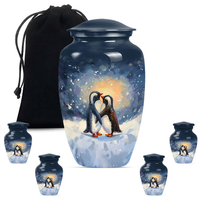 10 Inch Classic Penguin Urn for human ashes.