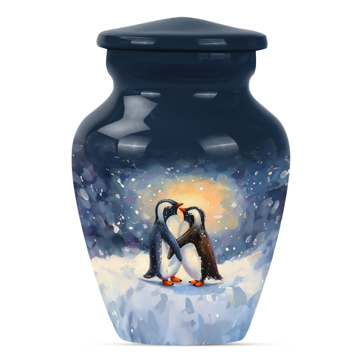 10 Inch Classic Penguin Urn for human ashes.