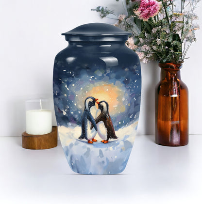 10 Inch Classic Penguin Urn for human ashes.