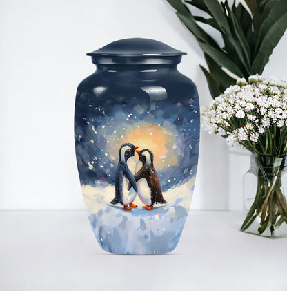 10 Inch Classic Penguin Urn for human ashes.