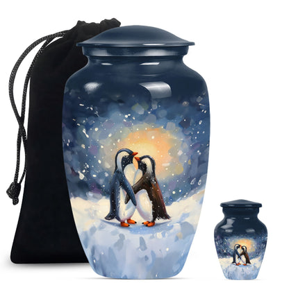 10 Inch Classic Penguin Urn for human ashes.