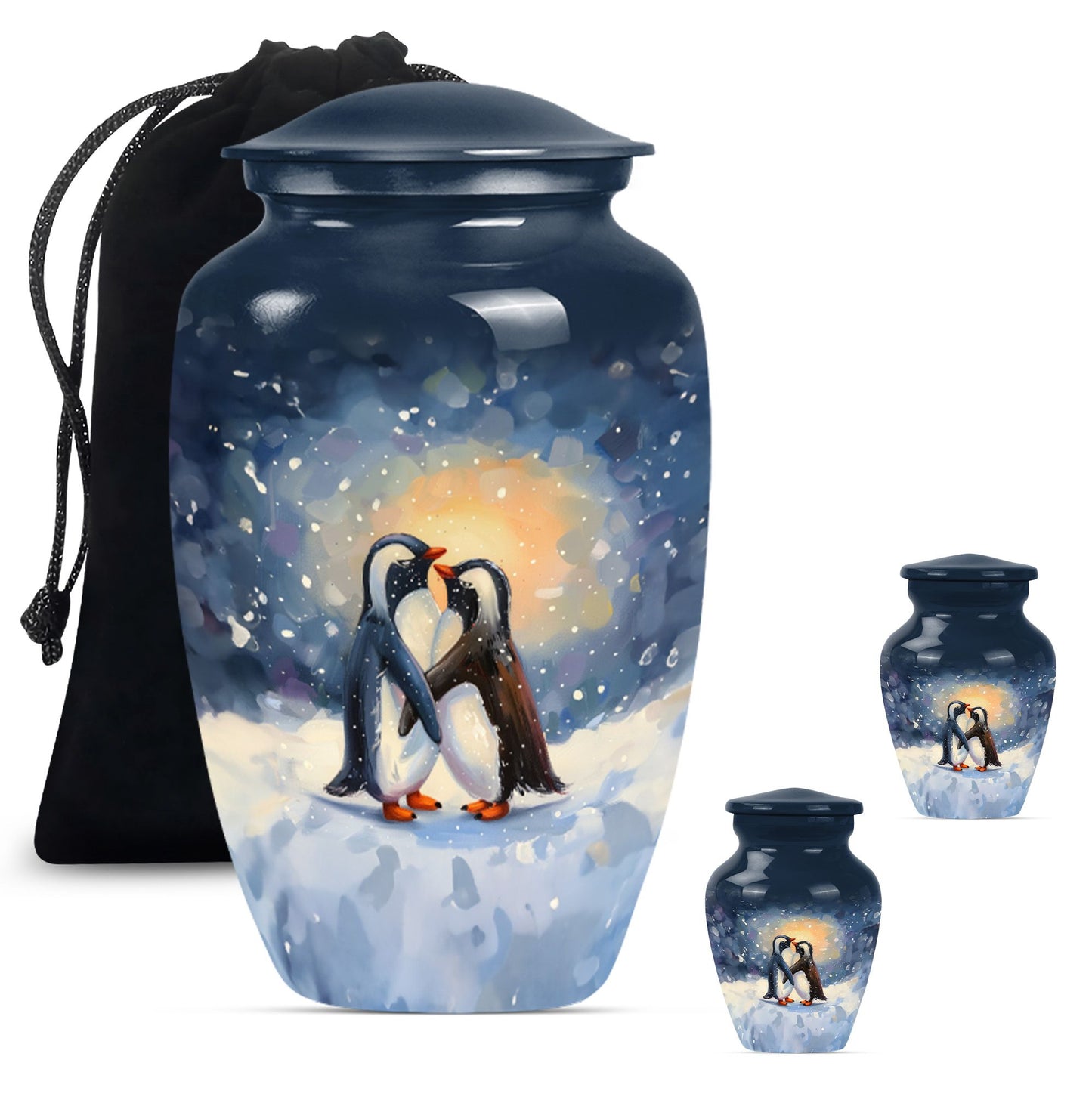 10 Inch Classic Penguin Urn for human ashes.