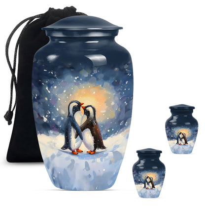 10 Inch Classic Penguin Urn for human ashes.