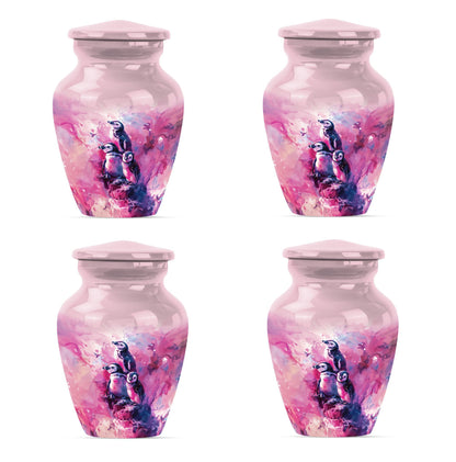 Penguin Urn with Butterfly theme,