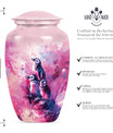 Penguin Urn with Butterfly theme,