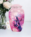 Penguin Urn with Butterfly theme,