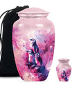 Penguin Urn with Butterfly theme,