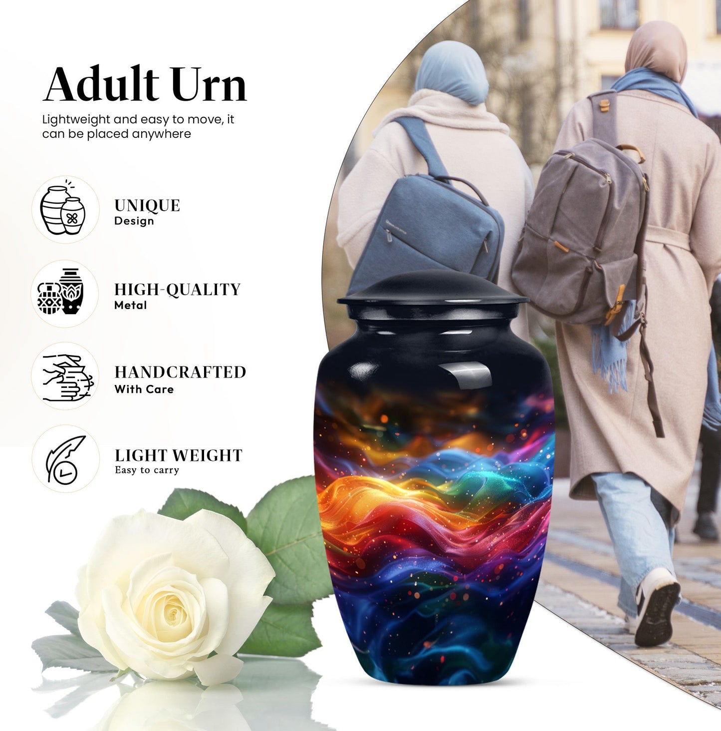  abstract butterfly-themed urn