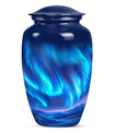 Northern Lights Urn with butterfly theme for memorial burial