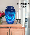 Northern Lights Urn with butterfly theme for memorial burial