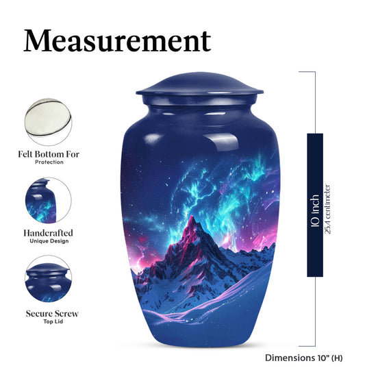 Classic 10-inch Northern Lights cremation urn
