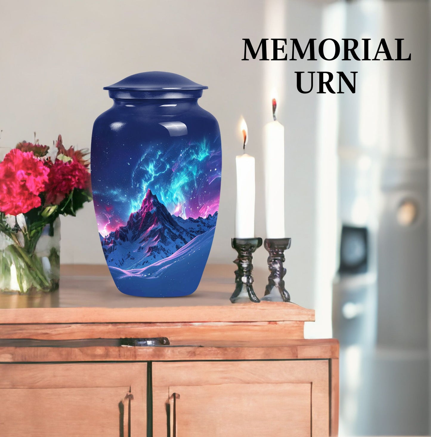 Classic 10-inch Northern Lights cremation urn