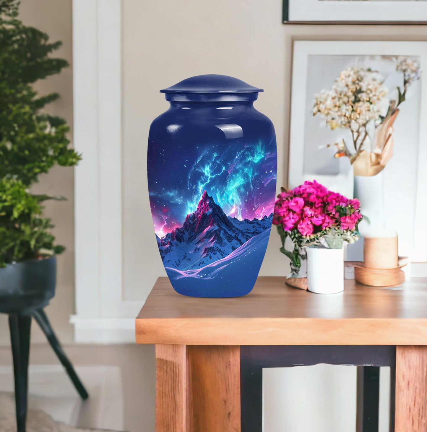Classic 10-inch Northern Lights cremation urn