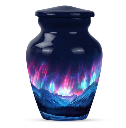  Northern Lights themed funeral urn 