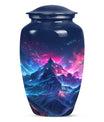 Northern Lights cremation urn for male.