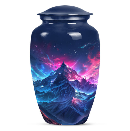 Northern Lights cremation urn for male.