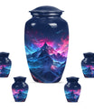 Northern Lights cremation urn for male.