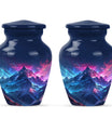 Northern Lights cremation urn for male.