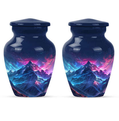 Northern Lights cremation urn for male.