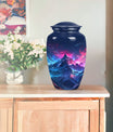 Northern Lights cremation urn for male.