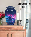 Northern Lights cremation urn for male.