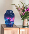 Northern Lights cremation urn for male.