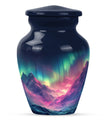 Northern Lights funeral urn.