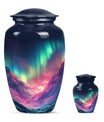 Northern Lights funeral urn.