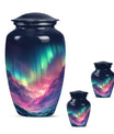 Northern Lights funeral urn.