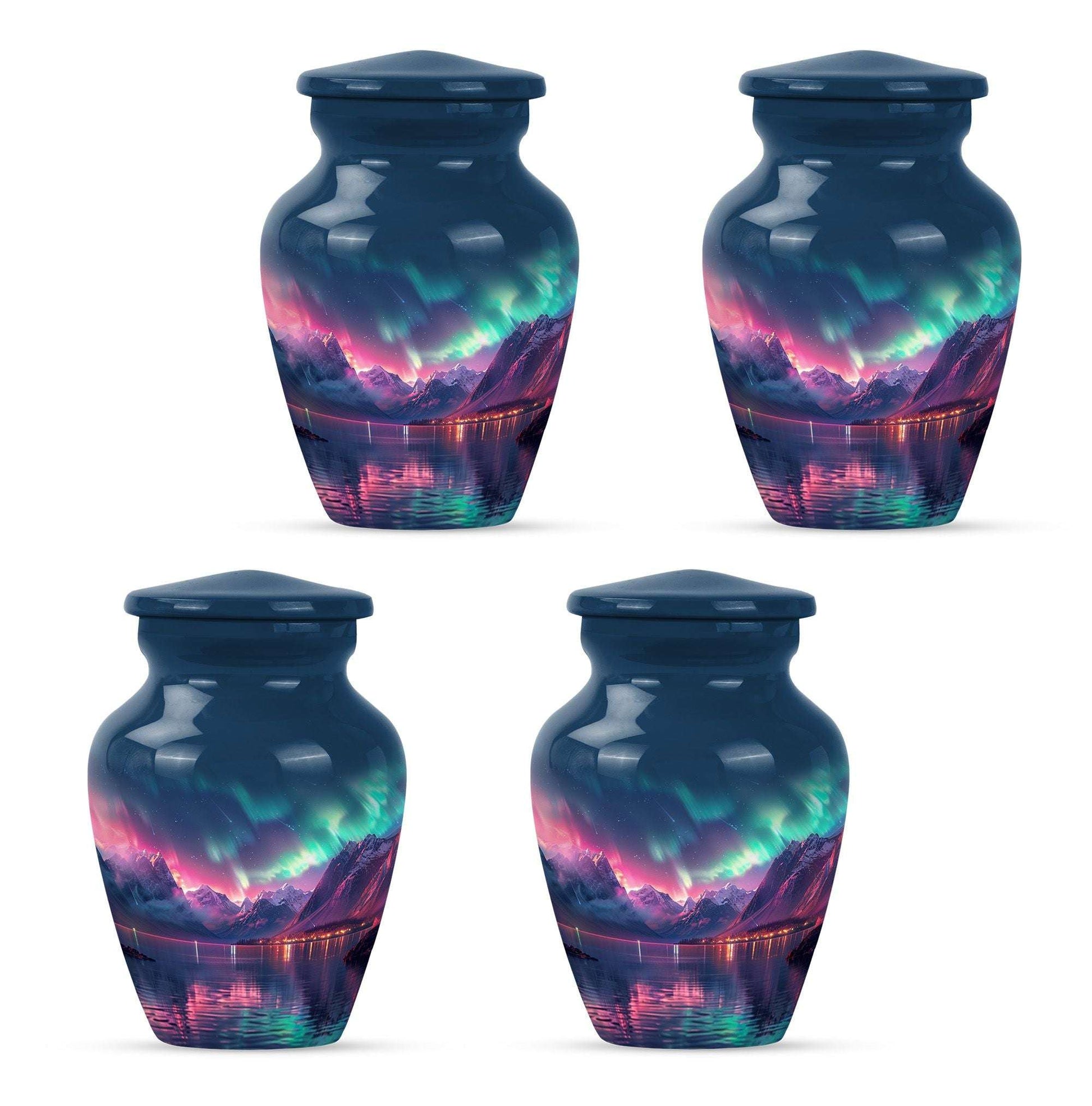 Aurora Borealis Theme 3 Inch Keepsake Pack of 4