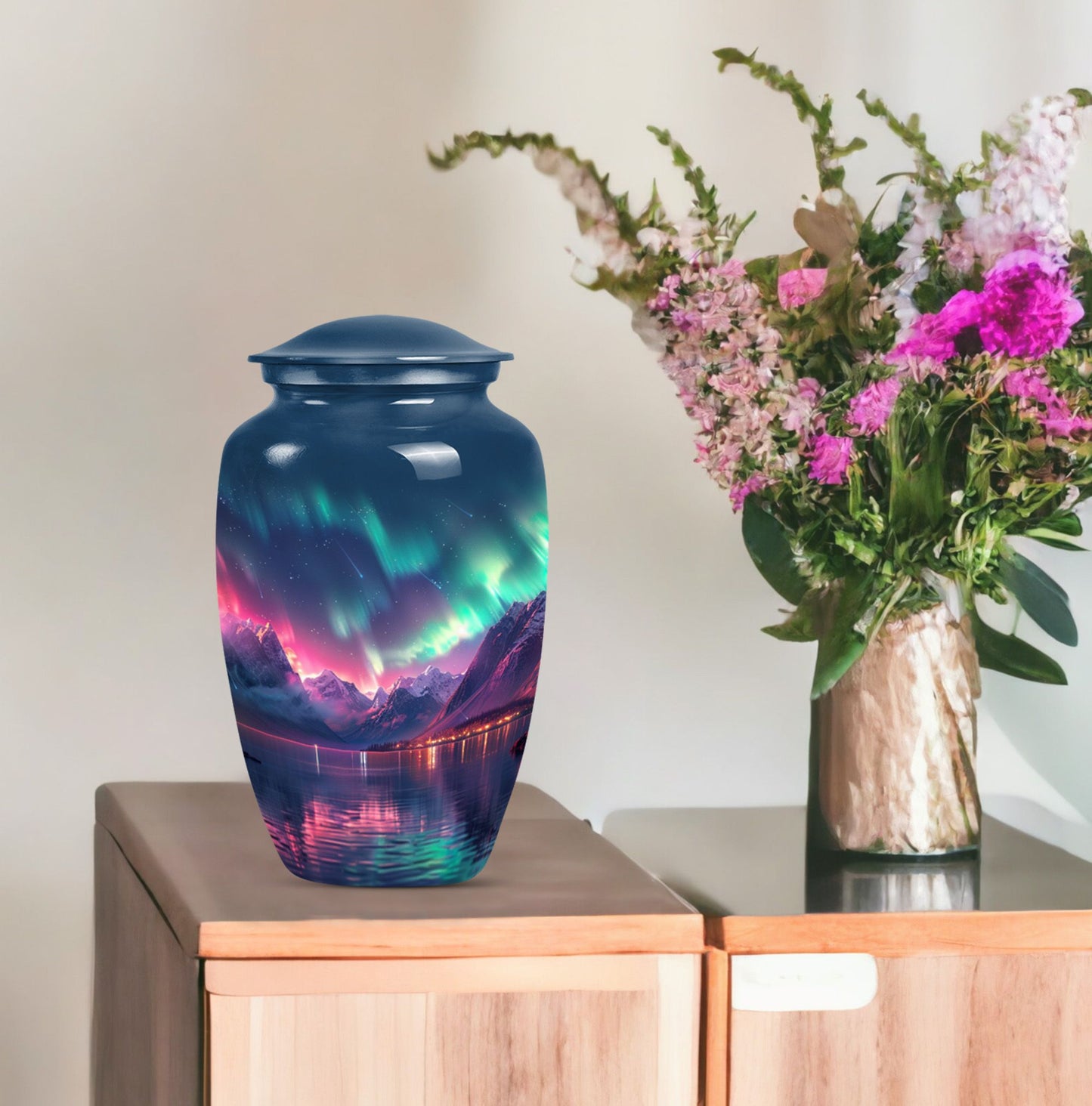 Northern Lights cremation urn