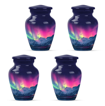 Aurora Borealis Theme 3 Inch Keepsake Pack of 4