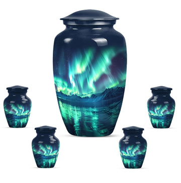 Large Urn With 4 Keepsake Urn