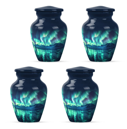 10-inch Northern Lights themed funeral urn for mom.