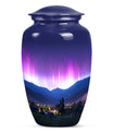 Aurora Borealis Theme Large Urn 10 Inch