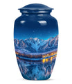 Aurora Borealis Theme Large Urn 10 Inch