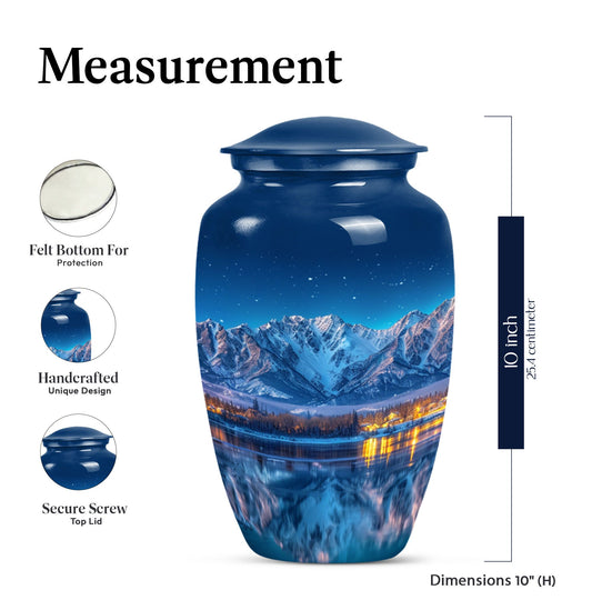  Aurora Borealis urn with butterfly motif