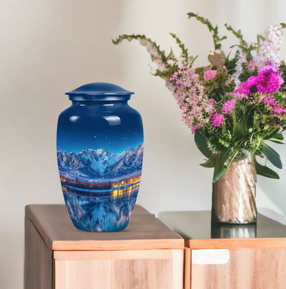  Aurora Borealis urn with butterfly motif