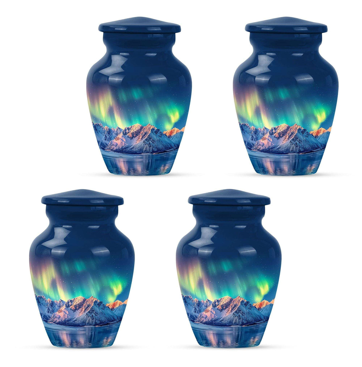 Aurora Borealis Theme 3 Inch Keepsake Pack of 4