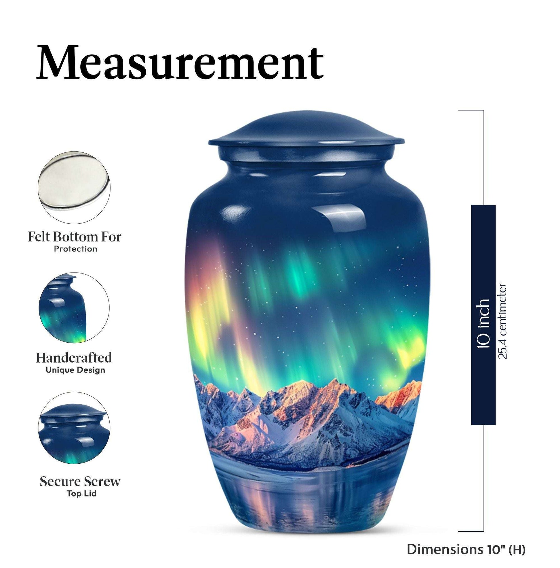 aurora borealis memorial urn
