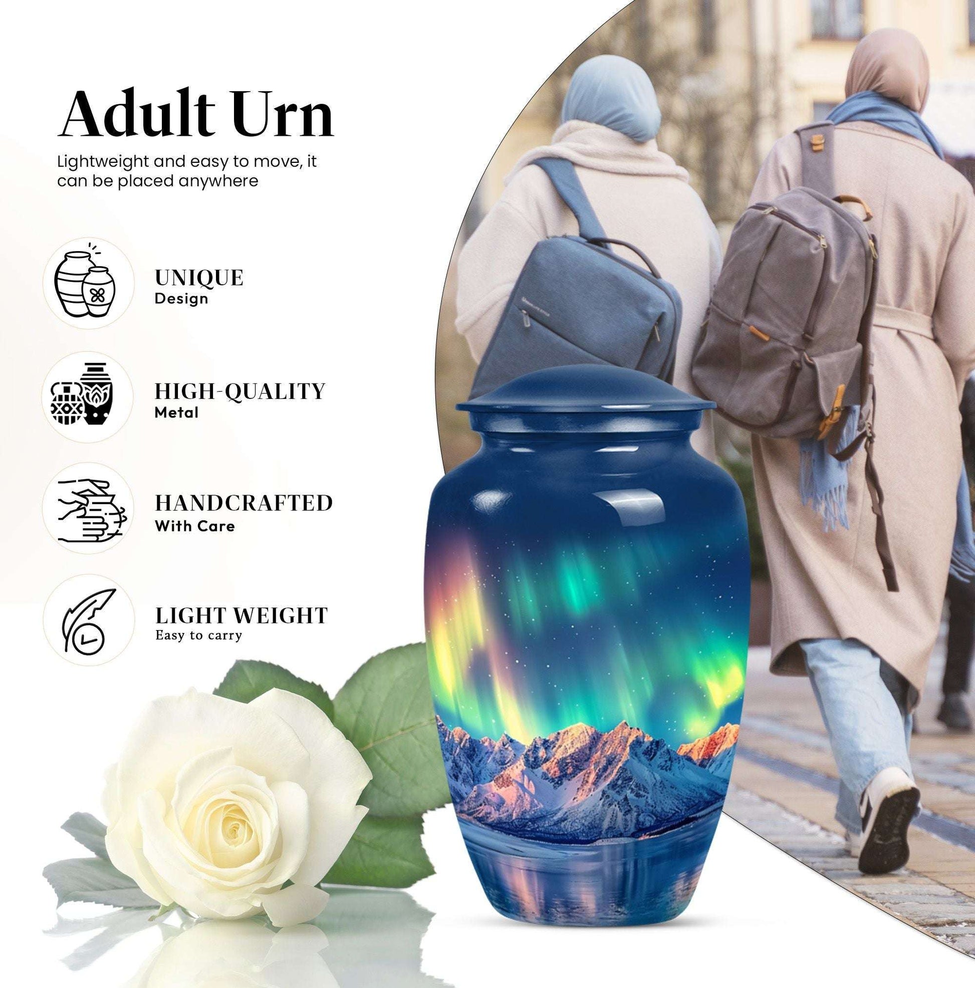 aurora borealis memorial urn