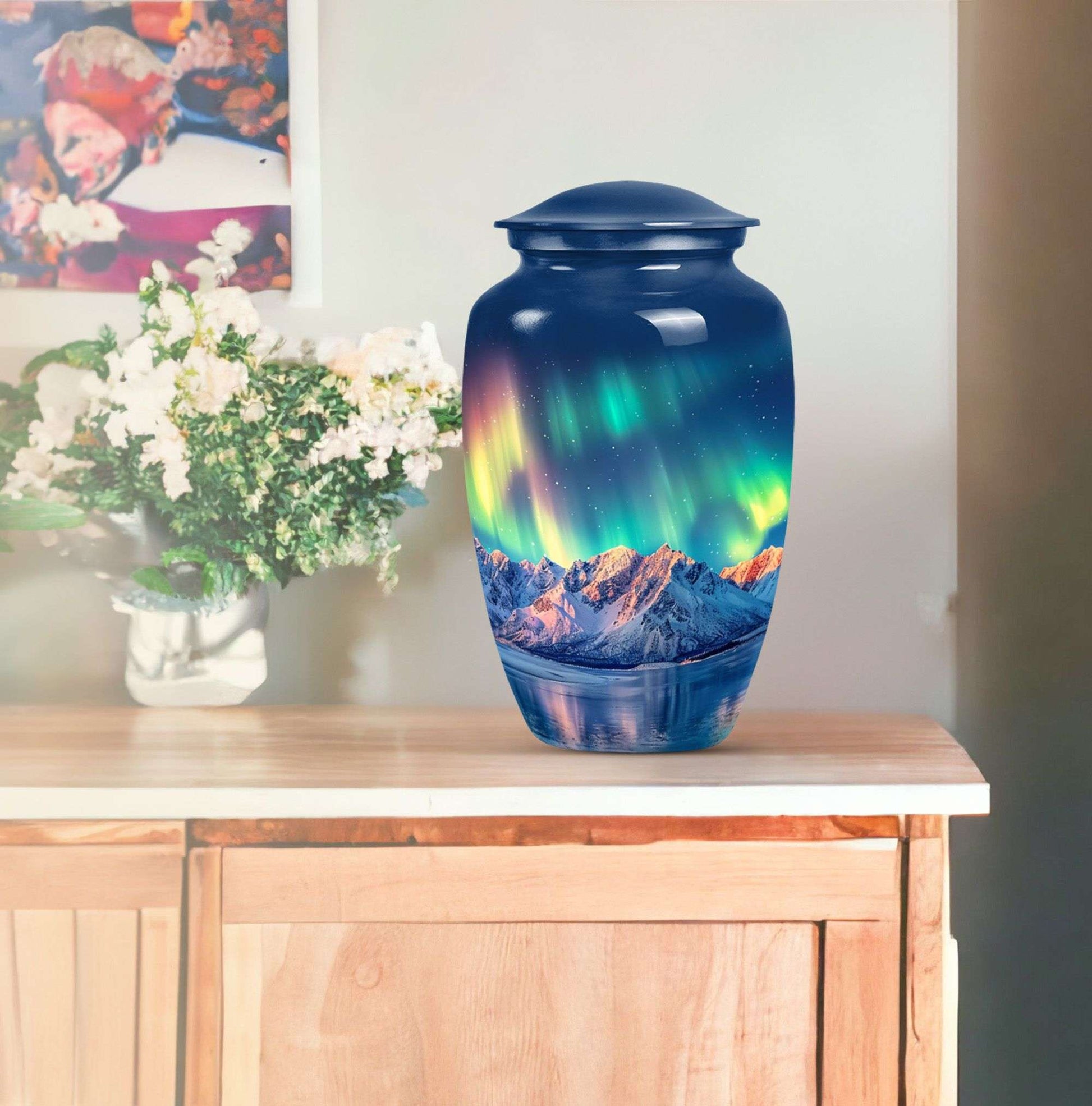 aurora borealis memorial urn