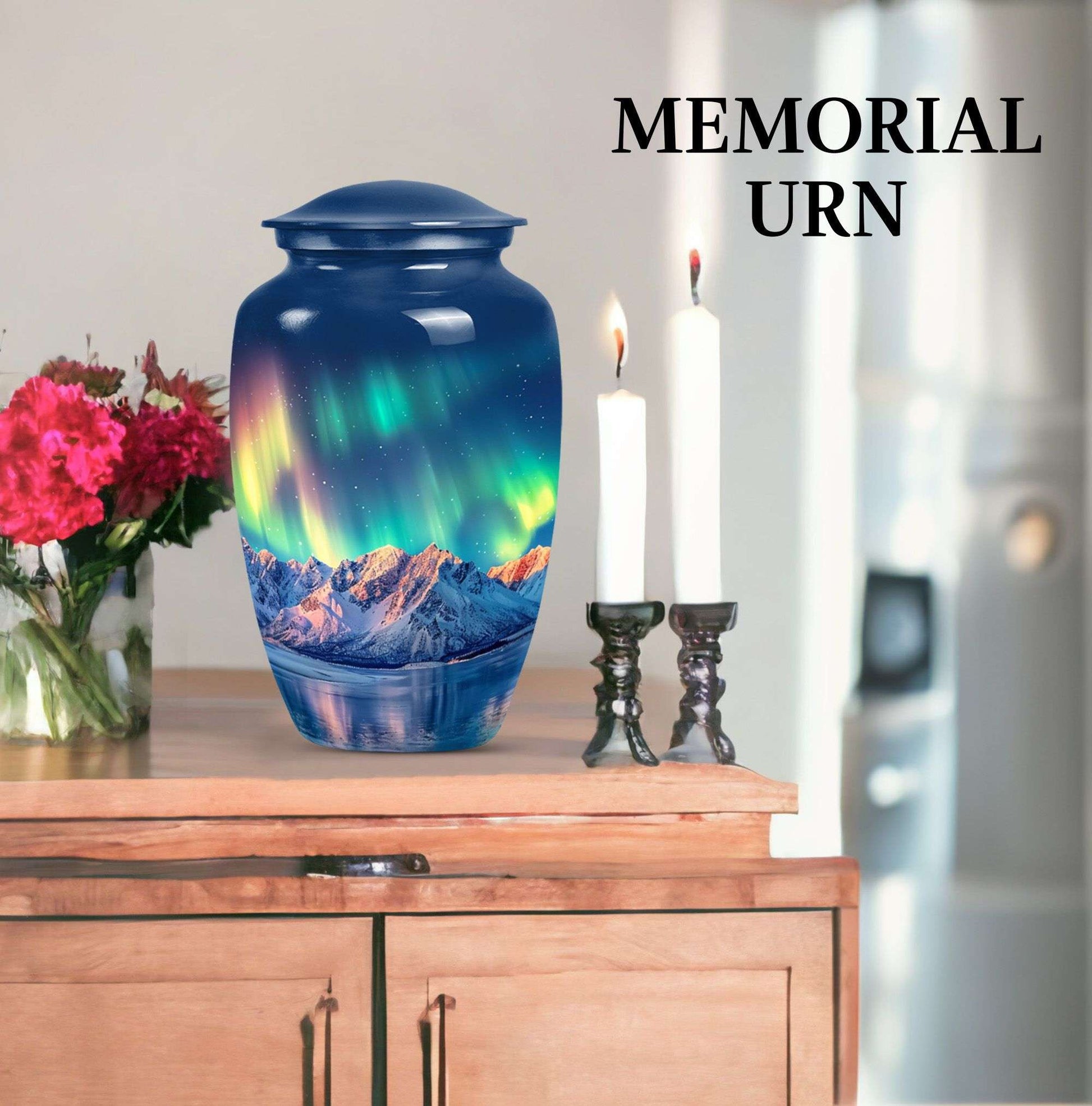 aurora borealis memorial urn