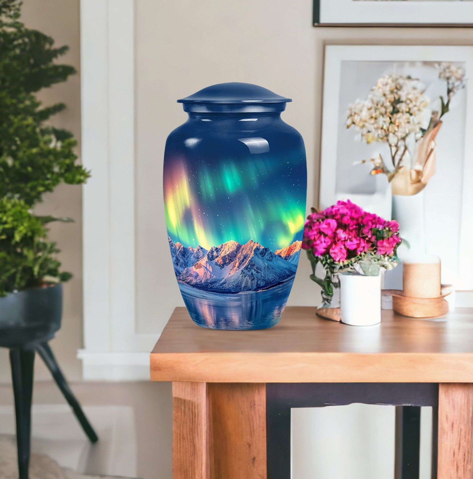 aurora borealis memorial urn
