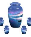 10-inch Arora Borealis Aluminum Cremation Urn.