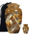 Fox Theme Large Urn With 1 Keepsake Urn