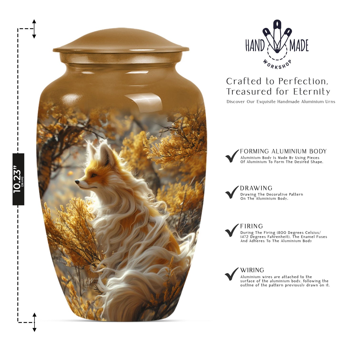  fox cremation urn for men