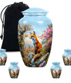 Fox Theme Large Urn With 4 Keepsake Urn