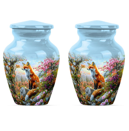 Classic 10-inch fox urn, a funeral cremation urn for women